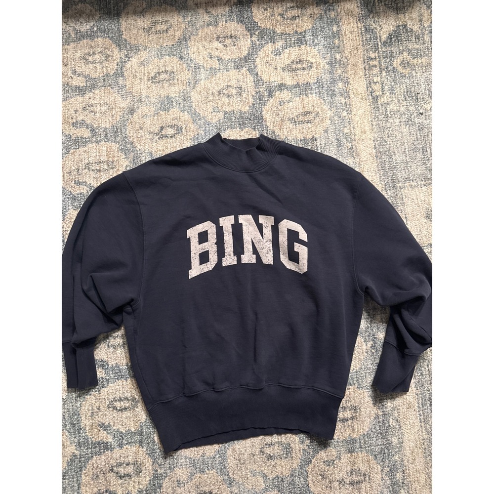 Anine‎ Bing Bradie Sweatshirt in Navy Size Small Excellent Condition